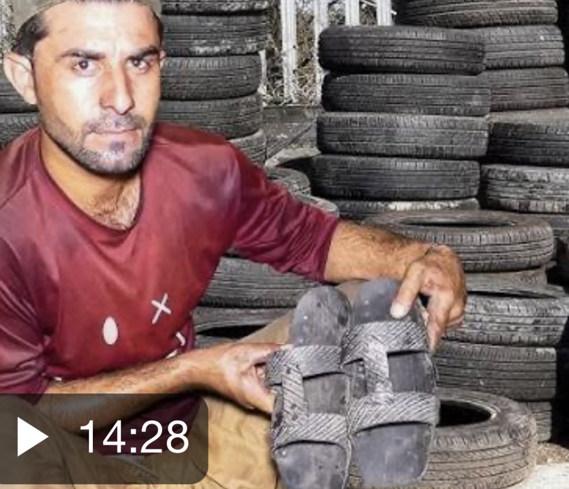 Handmade Slippers Recycled Tires
